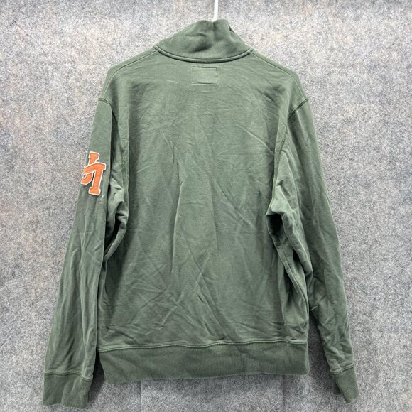 Miami Hurricanes Sweater Men Large Pullover Green 1/4 Zip Sweatshirt VTG 47’ - Picture 11 of 14